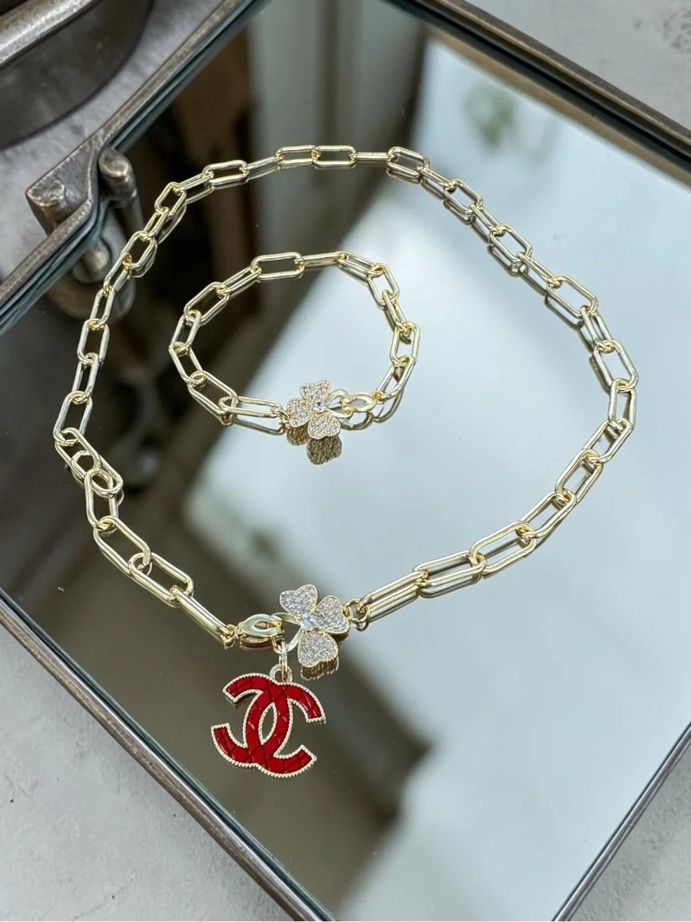 custom Zipperpull pendant necklace bracelet set